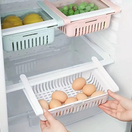 (4/8 piezas) Caja de almacenamiento retráctil para refrigerador